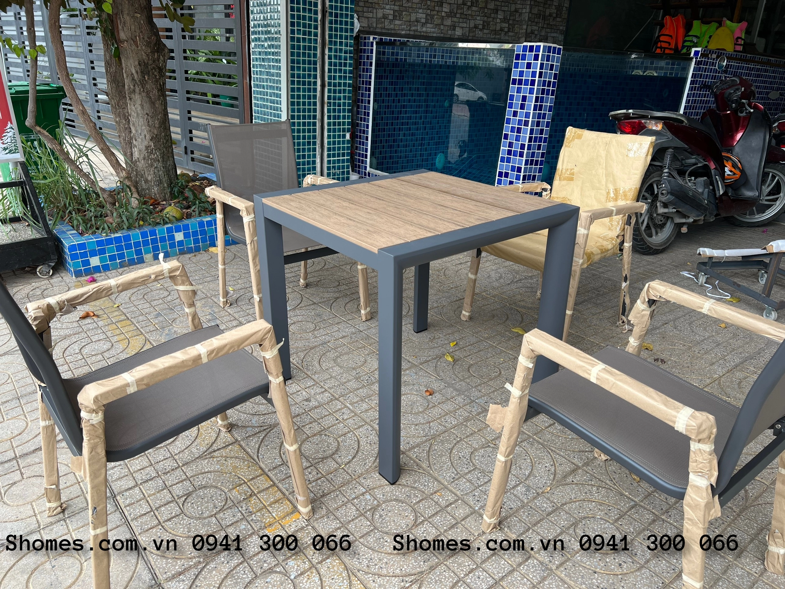 bộ bàn ghế ngoài trời btl bt sân vườn 4528 - Bộ Bàn Ghế Ngoài Trời Sân Vườn